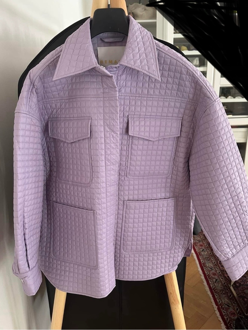 Remain Atina Quilted Oversized Jacket in Lilac (from the Frankie Shop) XS/S